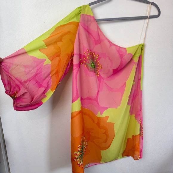 Trina Turk Colourful Off the Shoulder Mini Dress NWOT - Picture 6 of 7